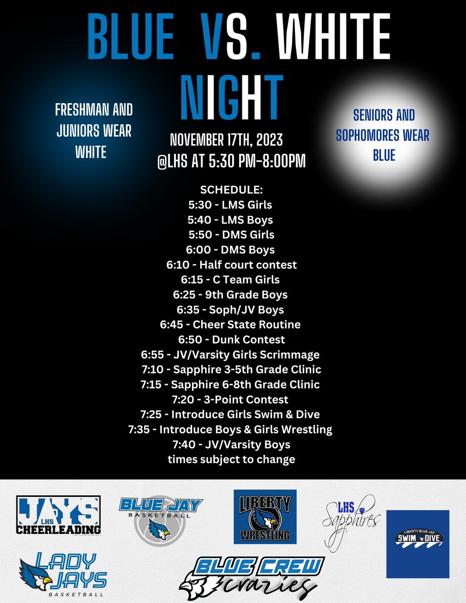 LMS8GirlsBball's tweet photo. Mark you calendars! LMS Lady Jays will take the court at 5:30! https://t.co/krdeNCx7j7