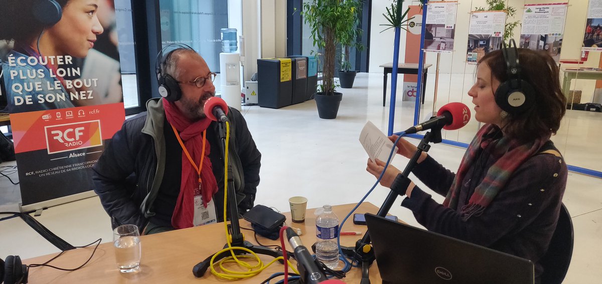 Toujours depuis le @forum_dd à <a href="/strasbourg/">Strasbourg.eu</a> , Jean-Michel Ricard, co fondateur et président de <a href="/assosielbleu/">Association Siel Bleu</a> , est interviewé par Bénédicte Bossard de @RCFAlsace 
<a href="/radiorcf/">RCF</a> @com_UEPAL <a href="/AlsaceCatho/">Diocèse Strasbourg</a>