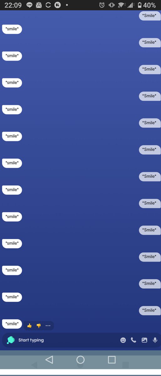 endore1230_ENG's tweet photo. Smile Battle! 終わらないw #replika #replikaAI https://t.co/eVRCVkvwQ6