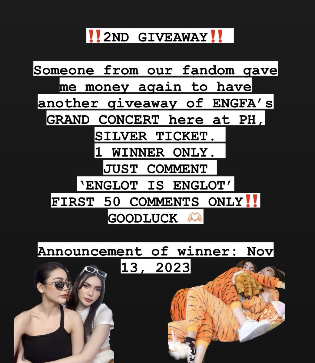 michaeng325's tweet photo. 𝗧𝗵𝗲 𝗚𝗿𝗮𝗻𝗱 𝗖𝗼𝗻𝗰𝗲𝗿𝘁 Engfa Live in 𝐏𝐇𝐈𝐋𝐈𝐏𝐏𝐈𝐍𝐄𝐒 SILVER TICKET GIVEAWAY ‼️‼️

#EngfaWaraha #อิงฟ้ามหาชน #อิงฟ้าวราหะ
#TheGrandConcertEngfaLiveinPhilippines #ชาล็อตออสติน #CharlotteAustin #SnackAjcharee #สแน็กอัจฉรีย์ https://t.co/nZua4YWUmK