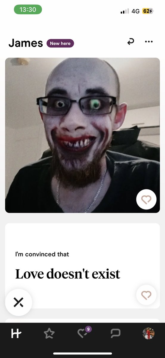 oliviaaneal's tweet photo. just downloaded hinge to see what the fuss is about, it’s the fucking trenches im 5 minutes in and what is this 😭😭😭😭 https://t.co/EZYQnX3fZ5