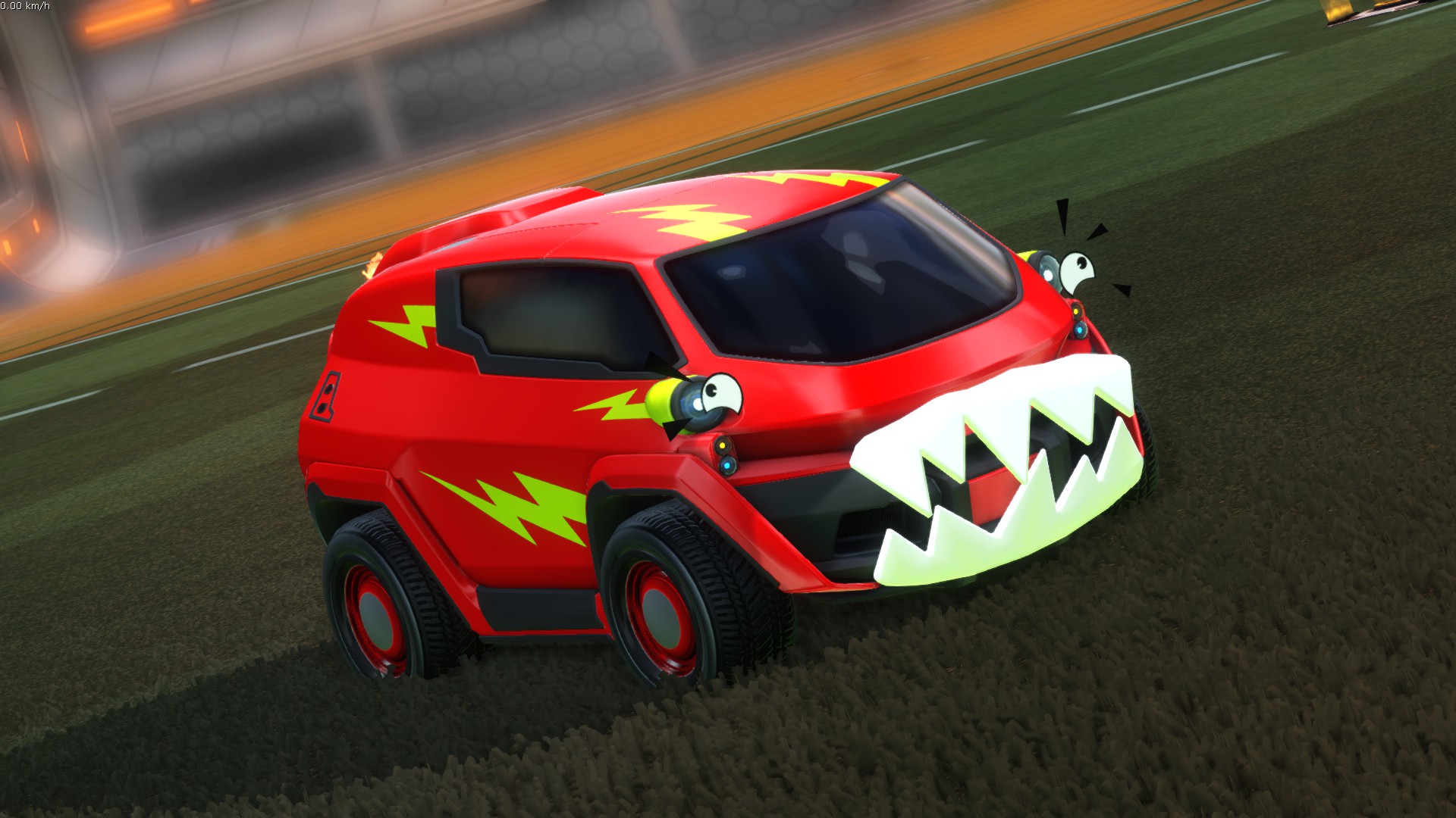 The Lightning McQueen Car Body Hits the Soccar Pitch in Rocket