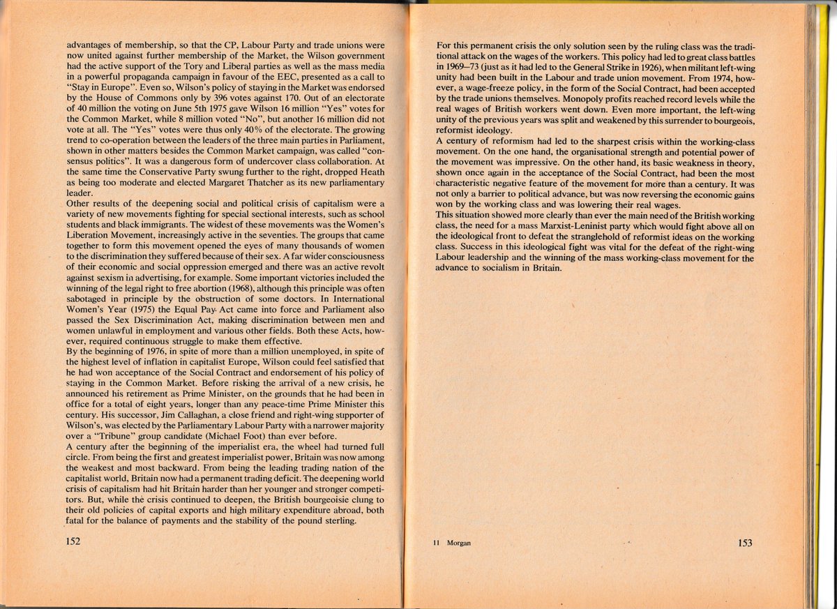 A history of Britain from the GDR (1979 edition), with - by way of a sample - the last two pages from the final chapter.