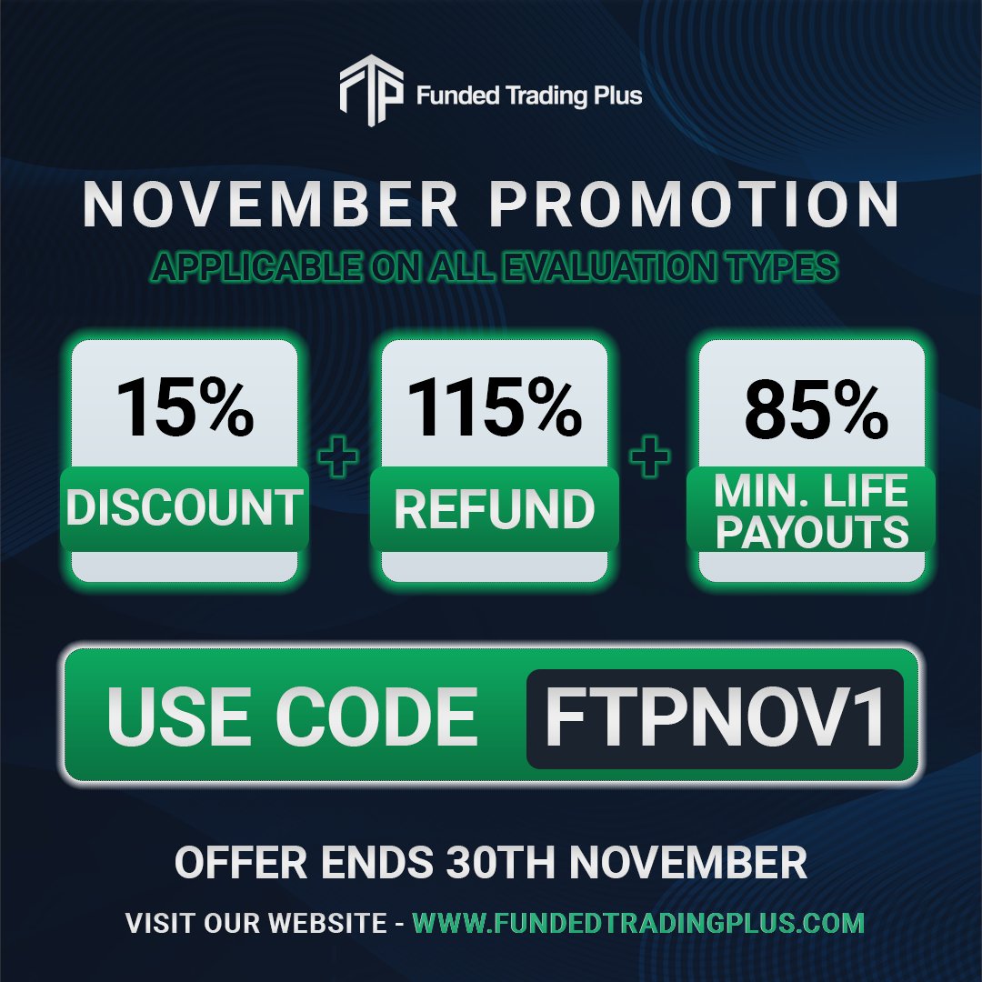 🎁 GIVEAWAY TIME 🎁 Prizes: 5 x $12,500 Experienced Trader Programs. Rules to enter: 1) Follow us @FundedTradingP 2) Like & retweet this post 3) Tag 3 trading friends in the comments Winners announced on Friday 10th November ⚡️ Good luck traders!