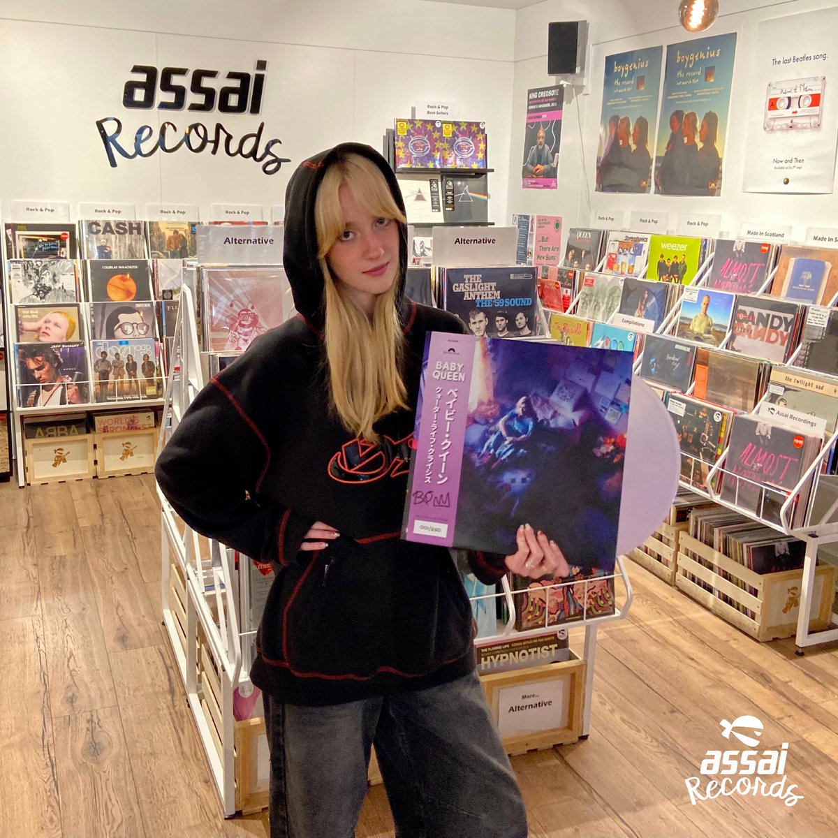 Assai_UK's tweet photo. The late AOTY contenders keep coming! Quarter Life Crisis, the debut album from @babyqueen out this Friday. Assai Obi Edition SIGNED by Bella, 250 copies on purple vinyl - grab yours now!
PREORDER https://t.co/dvCHAKZCUD
#quarterlifecrisis #obiedition @polydorrecords https://t.co/9Hf5S3SYBb