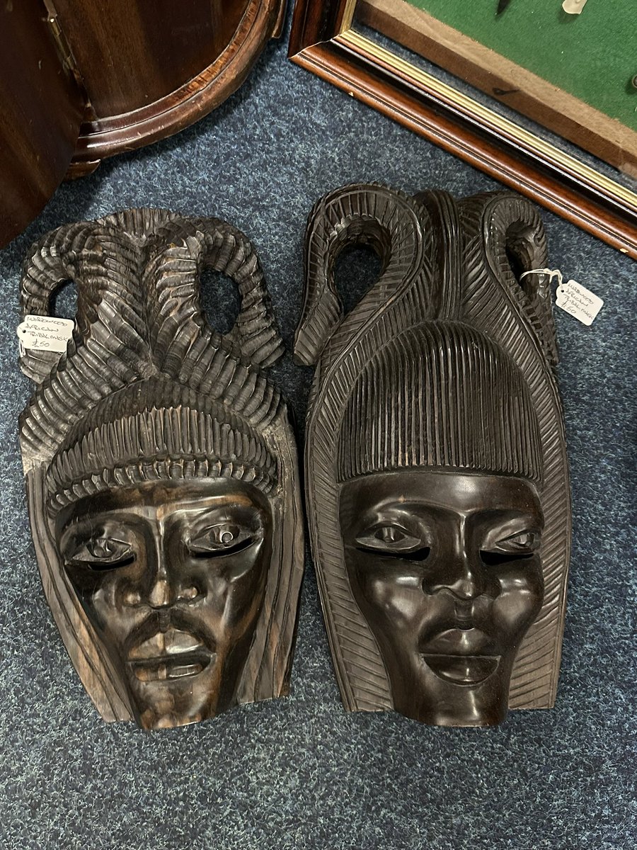 astraantiques's tweet photo. Hard wood African tribal masks…… #african #africanmasks #tribalmasks #tribalmask #woodenmasks #tribal #astraantiquescentre #hemswell #lincolnshire https://t.co/S9Tcys7VCX