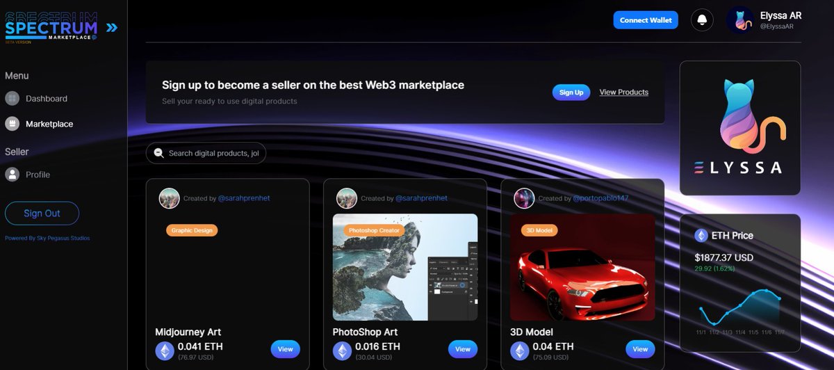 Today is the big day! The $SPEC marketplace is finally live!

This platform is incredibly promising. It provides a market for web3 builders, NFTs, and 3D models in the crypto space. It's truly groundbreaking, the first of its kind!

I must say, the @Spectrum_Market team is