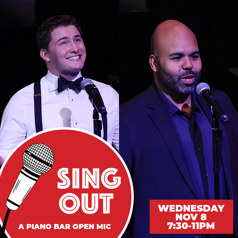 Tomorrow night! Come out and sing with live piano accompaniment. Wednesday, November 8 - join us at <a href="/AtlasPACDC/">Atlas Performing Arts Center</a> for Sing Out: GMCW Piano Bar Open Mic. Showtunes, jazz standards, pop arrangements, whatever you like! Doors open at 7:30pm, singing starts around 8pm &amp; wraps by 11pm.