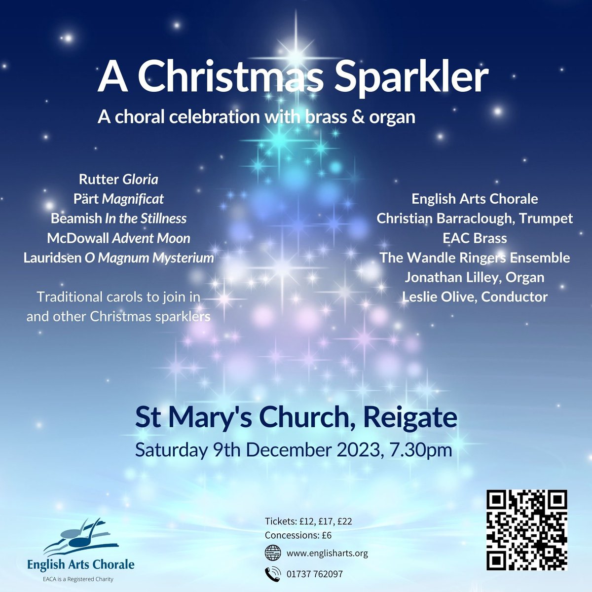 For our first, of 2, Christmas concerts, we are joined by EAC brass &amp; percussion for a host of sparkles. Tickets on the door or from website: englisharts.org #whatsonsurrey #Reigate #Redhill