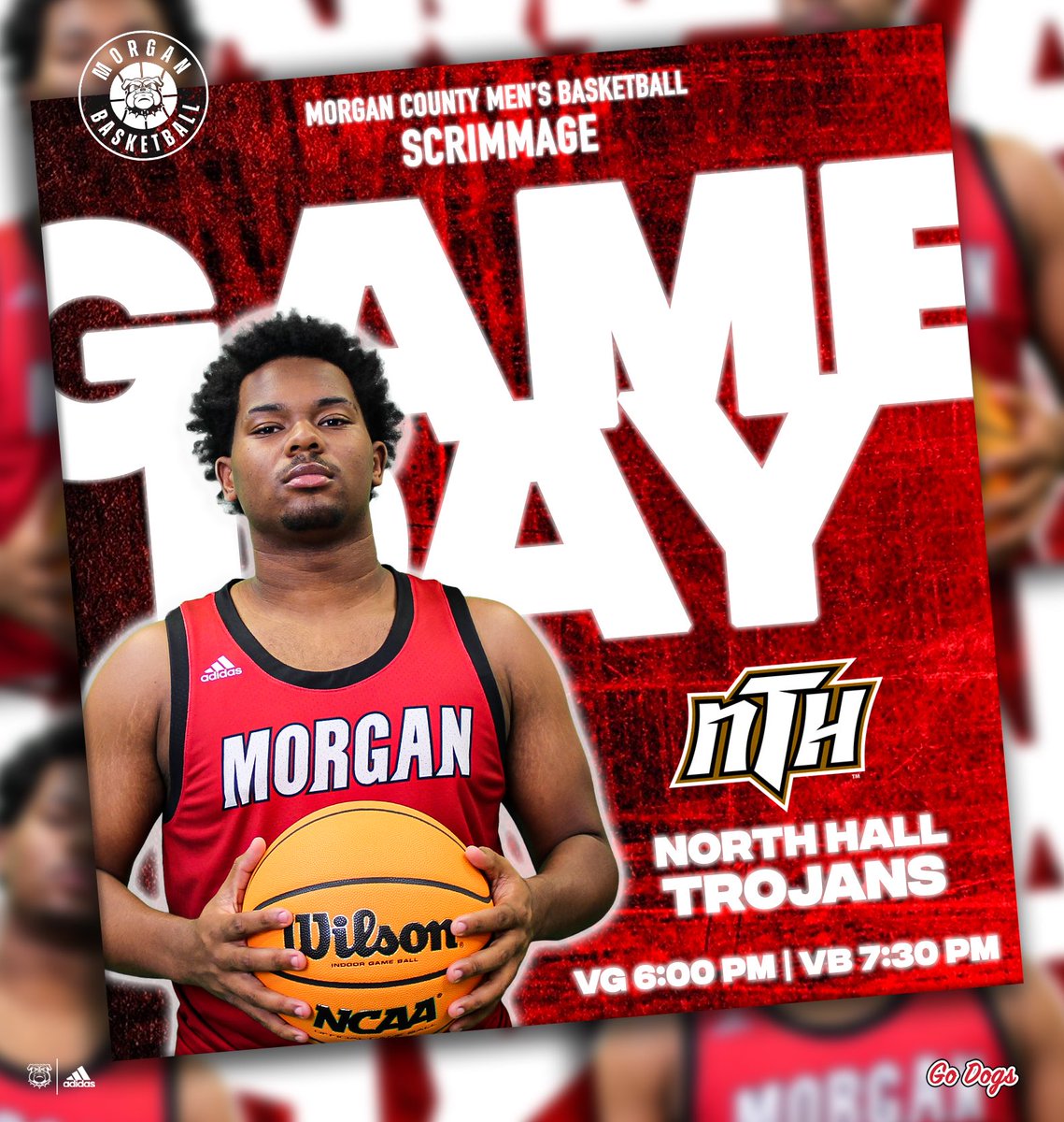 🚨 SCRIMMAGE 🚨 It’s GAME DAY in Gainesville, GA! 📍North Hall High School 🆚 @NTHbasketball ⏰ VG - 6:00 PM | VB - 7:30 PM “The journey of a thousand miles begins with a single step” - Lao Tzu Go Dogs! 🔴⚫️
