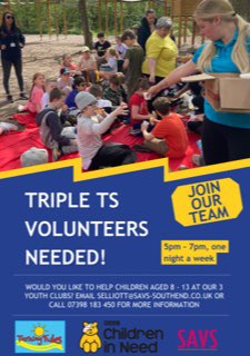 Would you like to help improve the lives of young people. If yes, why not volunteer at one of our Triple T clubs and see the difference you can make. Contact Scott using the details on the advert if you are interested