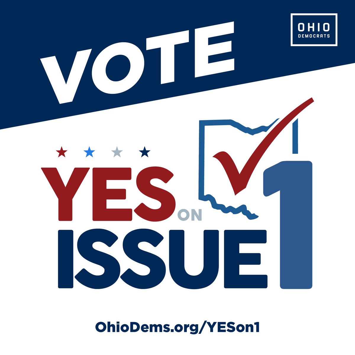 OHDems's tweet photo. It’s Election Day, Ohio! Today will determine the future of reproductive rights in our state.

By voting Yes on Issue 1, we’re choosing a future in which Ohioans make their own healthcare decisions and are protected from an extreme abortion ban without exceptions for rape or incest.

Polls are open until 7:30 p.m. Go vote YES!