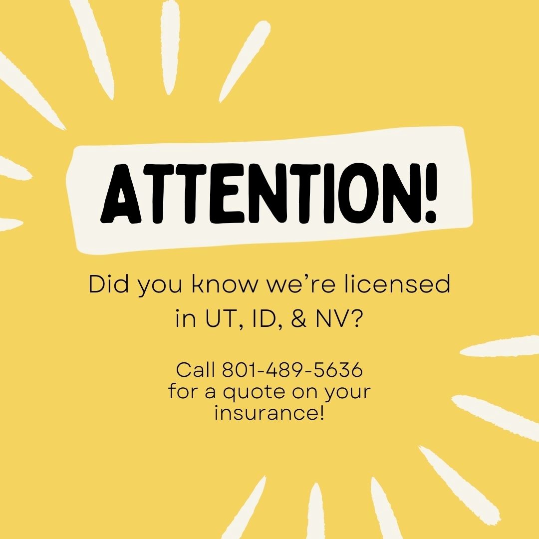 insbycambria's tweet image. Not just Utah... we've got Idaho and Nevada, too! Do you live in one of these states? Then we can help you with your insurance.
Give us a call or text!

#Utahinsurance #Idahoinsurance #Nevadainsurance