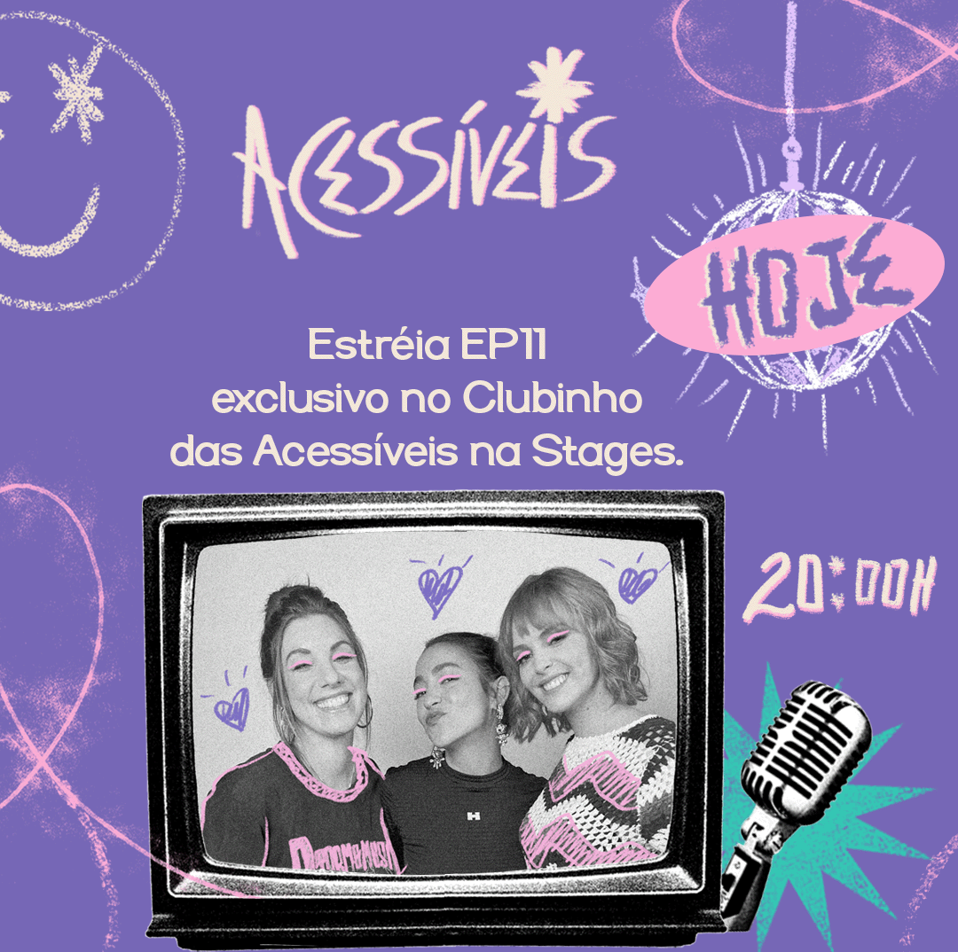 acessiveiscast's tweet photo. Hoje tem episódio de Acessíveis na Stages com a atriz, apresentadora e SHOW WOMAN @valenbandeira 🥰  Quem faz parte do Clubinho Acessiveis tem acesso ao episódio dois dias antes de ir pro ar nos nossos canais. E ainda ajuda nosso projeto lindo continuar 💖  O link tá na bio https://t.co/KwleVTpSHj