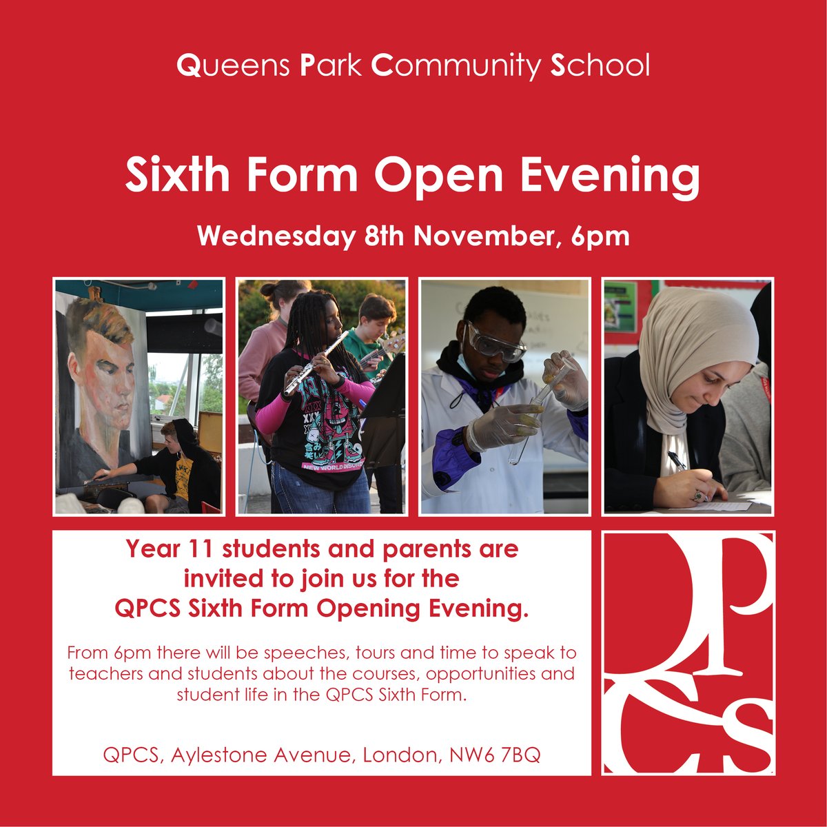 Please join us tomorrow for Sixth Form Open Evening.