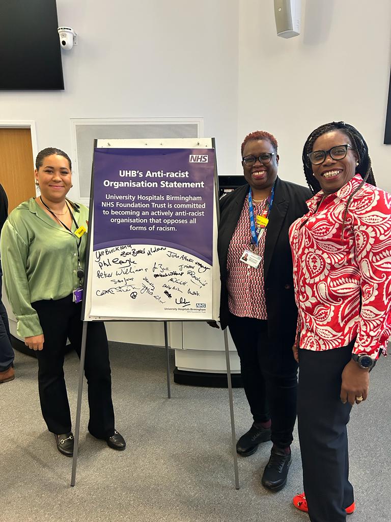 VeronicaMor86's tweet photo. Very proud to support the @uhbtrust #Anti Racism Launch @olgalwalters https://t.co/HvyglSDQ0z