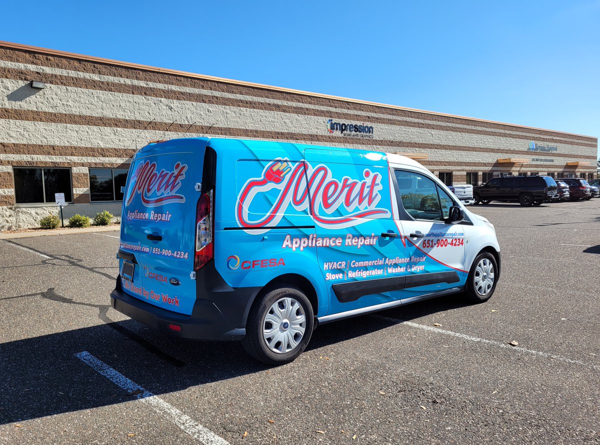 ImpressionSigns's tweet photo. We love how this van turned out. 😍Thank you for working with us Merit Appliance Repair! https://t.co/wHUamBRCbZ