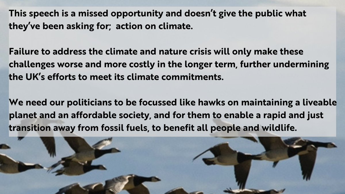 As our director of conservation, Katie-jo Luxton, describes, the king's speech is a missed opportunity when it comes to addressing the climate and nature crisis ⬇ theguardian.com/politics/2023/…