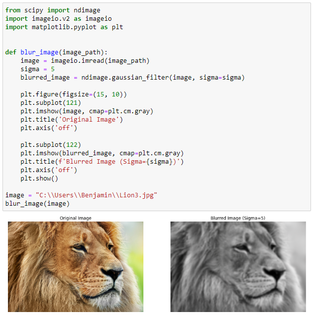 Python tip;

How to blur an image using the Python libraries scipy and imageio