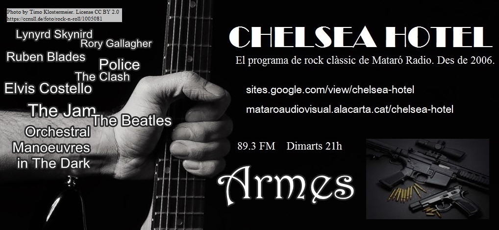 Avui al Chelsea Hotel:
ARMES
El millor negoci del món.
21h #MataróRàdio 89.3
EN DIRECTE A INTERNET: relay.stream.enacast-cloud.com:30049/mataroradioHD.…
TDT: Canal 24
TOTS ELS PROGRAMES: sites.google.com/view/chelsea-h…