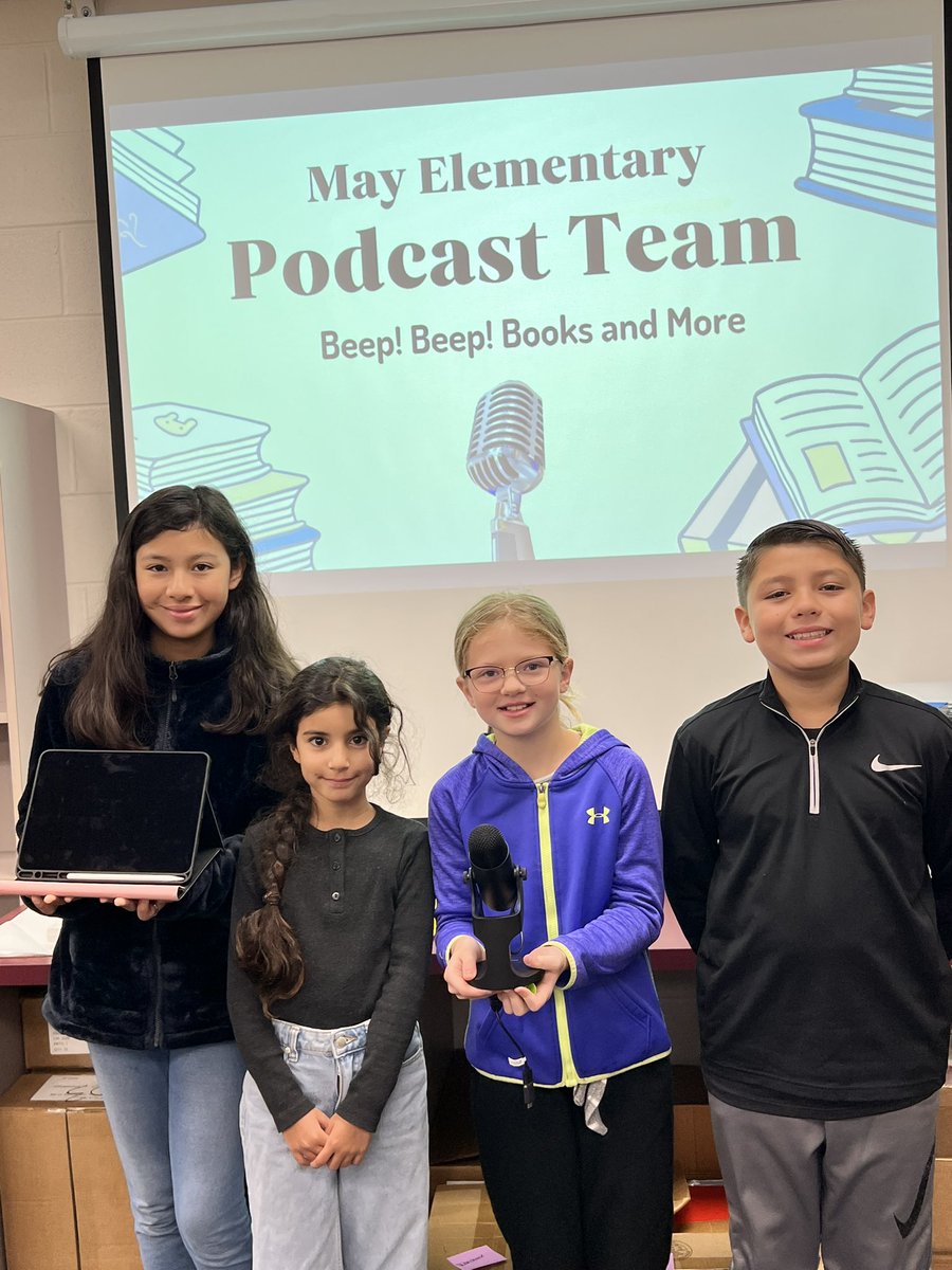 Jennifer S. Kerr (@jenkerrreading) on Twitter photo Follow our student podcast: Beep, Beep, Books & More on Spotify. Ss will share books recommendations & have conversations on topics that kids are interested in. Our first 2 episodes have been released. open.spotify.com/show/5ztGQuyfB… <a href="/nisdelemelar/">Elementary ELAR</a> <a href="/NISDMay/">May Elementary</a> <a href="/MayPrincipal/">Geri Benitez</a> <a href="/JenMGonzalez3/">Jenny Gonzalez</a> Follow our student podcast: Beep, Beep, Books & More on Spotify. Ss will share books recommendations & have conversations on topics that kids are interested in. Our first 2 episodes have been released. open.spotify.com/show/5ztGQuyfB… <a href="/nisdelemelar/">Elementary ELAR</a> <a href="/NISDMay/">May Elementary</a> <a href="/MayPrincipal/">Geri Benitez</a> <a href="/JenMGonzalez3/">Jenny Gonzalez</a>