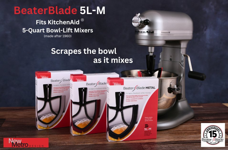 5L-M BeaterBlade Metal / Fits KitchenAid 5-QT Bowl-Lift Mixers