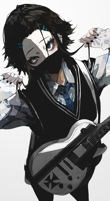 「black hair guitar」 illustration images(Latest)｜4pages