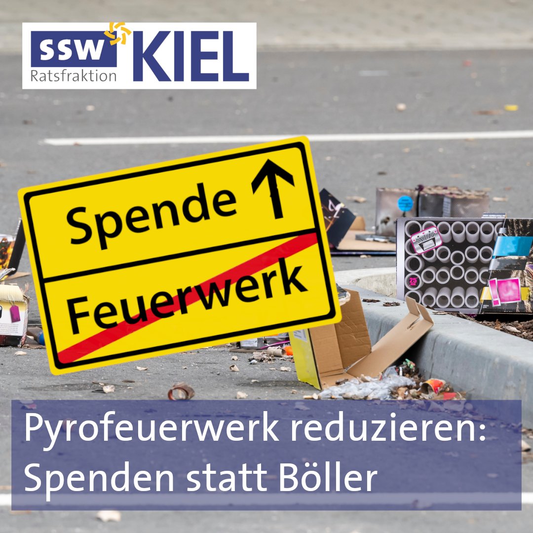 Pyrofeuerwerk reduzieren – Spenden statt Böller
Ein #Silvester-Abend ohne #Böller bietet die Chance, das Jahresende verträglicher für Mensch, Tier und Umwelt zu feiern.
ssw-ratsfraktion-kiel.de/pyrofeuerwerk-…