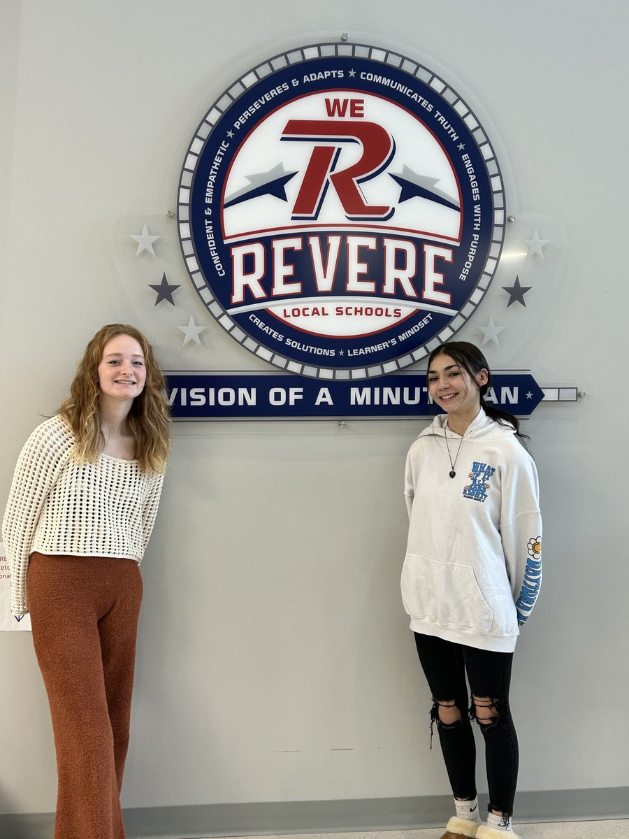 Congratulations to Mia Dalessandro and Serenity Dotson!  These two Minutemen Career Academy (MCA) students were named employee of the month at McDonald's in Richfield!  Proud of your ability to balance school and work.  Great Job! #reverepride