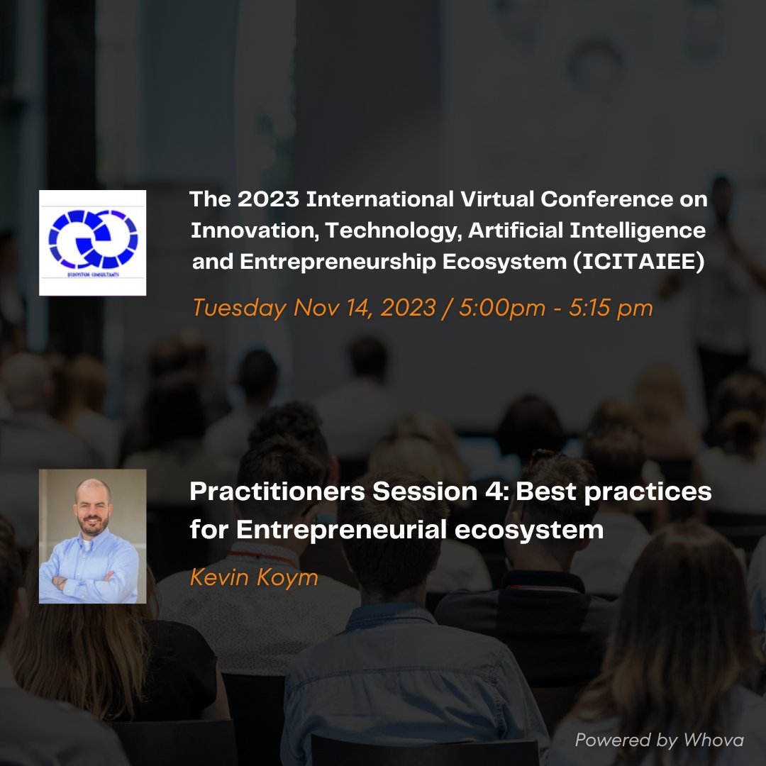 Our very own Kevin Koym will participate as a guest speaker at the 2023 ICITAIEE on Tuesday, November 14th, at 5:00 PM CST. You can watch Live on YouTube here: youtube.com/watch?v=PpTjGu… or register for the Zoom streaming here: us02web.zoom.us/meeting/regist…