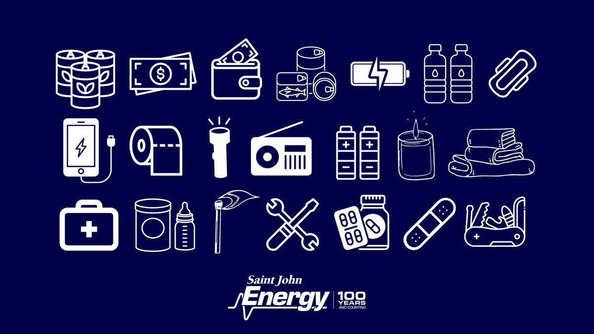 SJEnergy's tweet photo. Winter is nearly here, get ready by making an emergency plan and a 72 hour storm preparedness kit. Don’t forget to include water, food, radio, batteries, first aid kit, medication, infant formula, cash and some #NBStormReady Info: https://t.co/5r2B0U43lS @NB_POWER @NBEMO_OMUNB https://t.co/rHqTIUNPWy