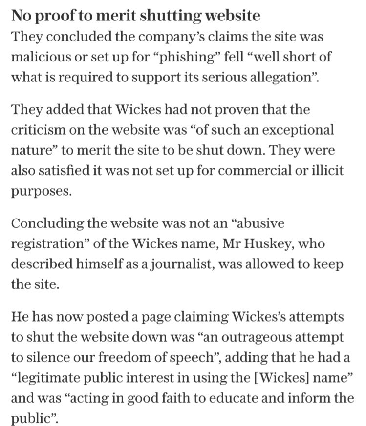 Remember when @Wickes boss called reality defenders and anti-cultists “bigots” and told us to shop elsewhere.

How well is #BoycottWickes going? 
Pretty well! They’re rattled. 
They just failed to shut down the boycott wickes website. 😅

Full Article archived here: