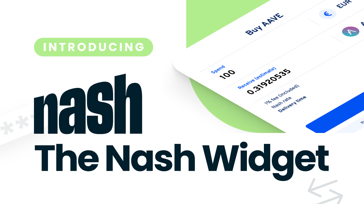 Nash is excited to launch the Nash Widget and help app developers make buying #crypto easier.

In a few lines of code, devs can embed an easy-to-use module on any website and any app and enable their users to buy Crypto from fiat with any #web3 wallet.

Read more: