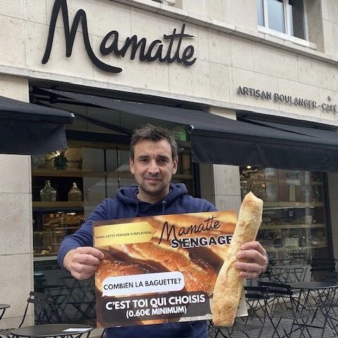 🇫🇷 En novembre, Maxime, gérant des boulangeries Mamatte à Lille, Amiens et Longueau, donne la possibilité à ses clients de choisir eux-mêmes le prix de leur baguette ! Cette opération vise à aider les plus modestes face à l’inflation !👏(Le Parisien)

📸 Isabelle Boidanghein