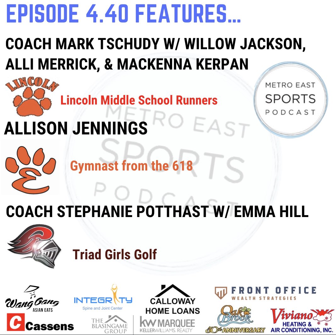 Some great athletes in the newest episode this week! Make sure to listen in!!! open.spotify.com/episode/4y0HZH… @LMSTrackField @TriadGirlsGolf