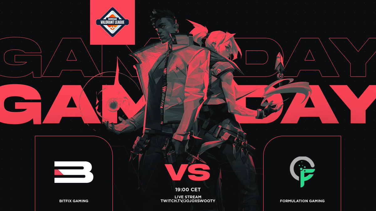 Valorant Gameday!

Round 5 of the #NVL is here, and the stakes are high as we face <a href="/FormulationGG/">Formulation Gaming</a>!

⏲️ 19:00 CET 
📺 twitch.tv/jojoxswooty
🎙️ <a href="/JonasLevvel/">Jonas Levvel - JoJo</a> &amp; @BruaSwooty

Rally behind us as we battle for victory! 🏆 

#BFG #VALORANT