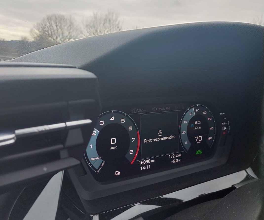 Gave talk today on Human Factors in Cancer Surgery at British Association of Surgical Oncology Conference

Would you operate non stop for 8 hours without a break?

My car alerts 'rest recommended' after 2.5 hours

Whatever we do, regular short breaks can help keep top performance