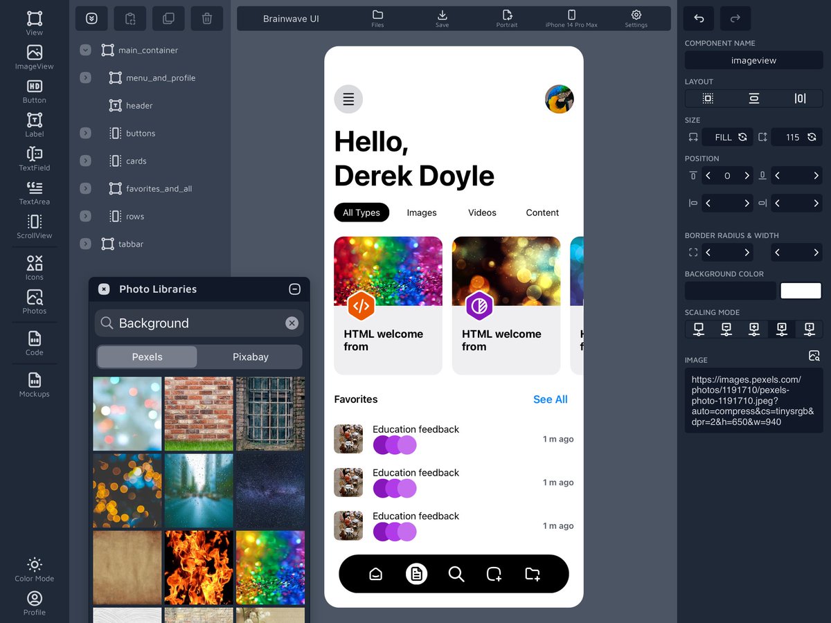 TiDesignerApp's tweet image. TiDesigner v1.0.7 update!! 🎉

- Improved Color Picker speed and accuracy
- Instantly access Pexels and Pixabay after adding your API keys, no app reload
- Ensure files are saved correctly on the first save
- Various minor fixes.

apps.apple.com/us/app/tidesig…