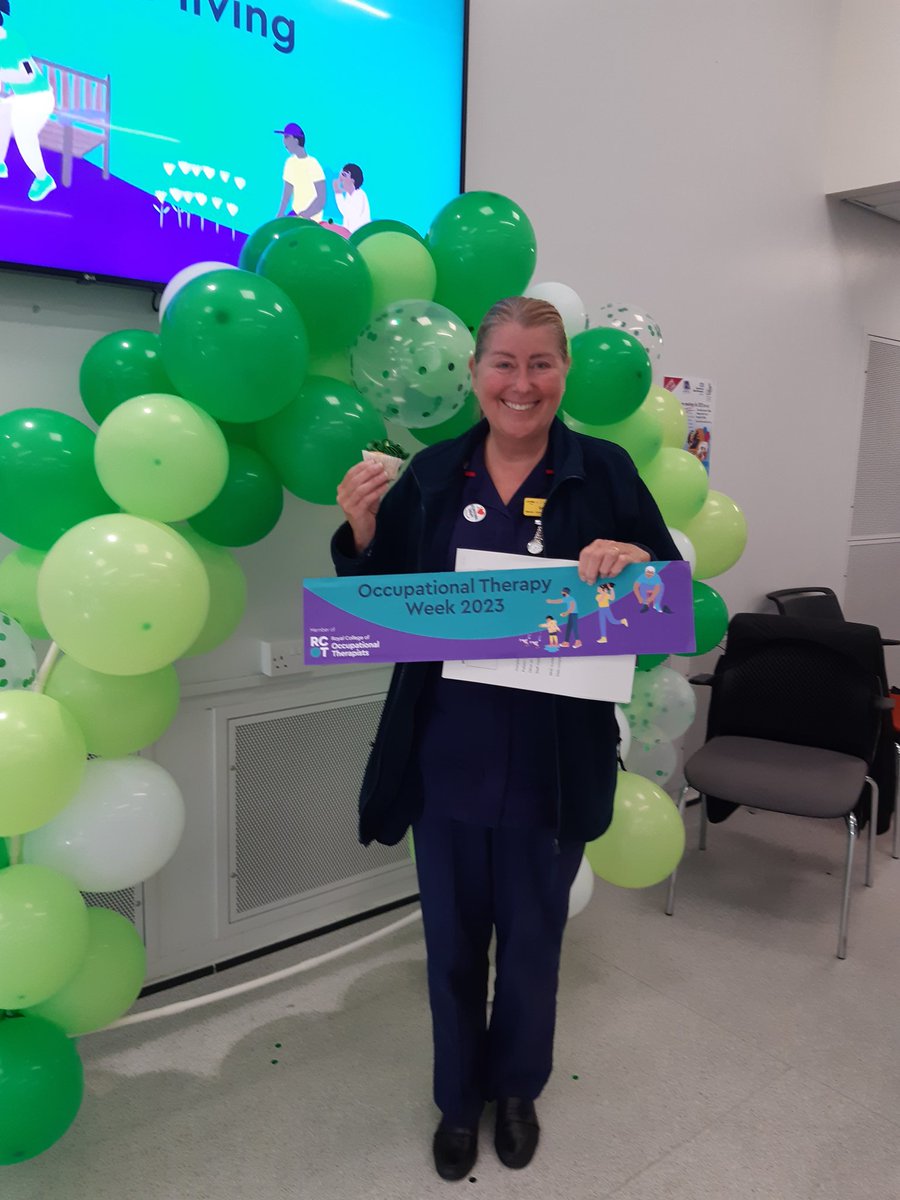 It's been so lovely to see people coming to support and celebrate OT's in the trust. It's not too late to come along we are here in the medical education centre till 3pm!