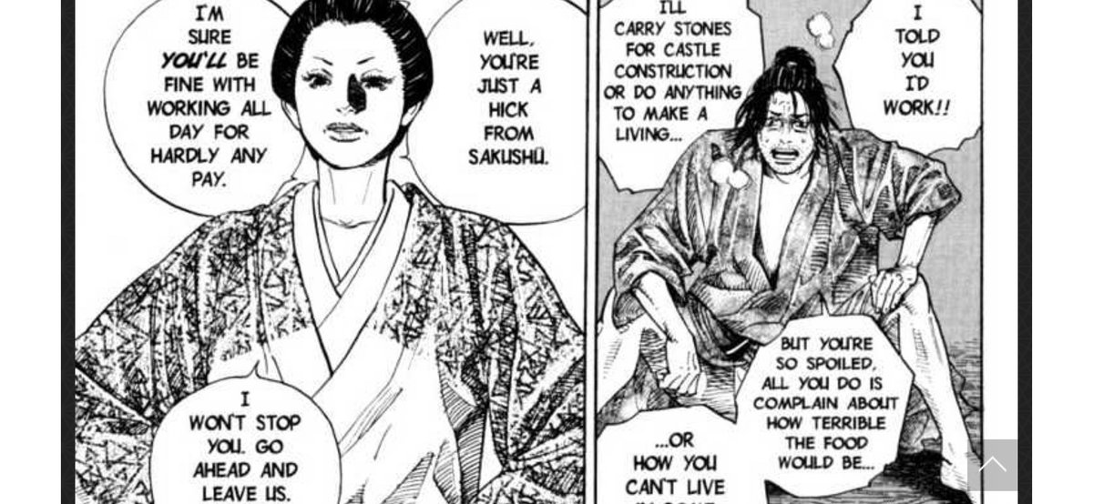 TheWillOfD1's tweet photo. I can’t believe how disappointing Matahachi turned out to be. Looking forward to his redemption #vagabond https://t.co/5dZ6q2qsqS