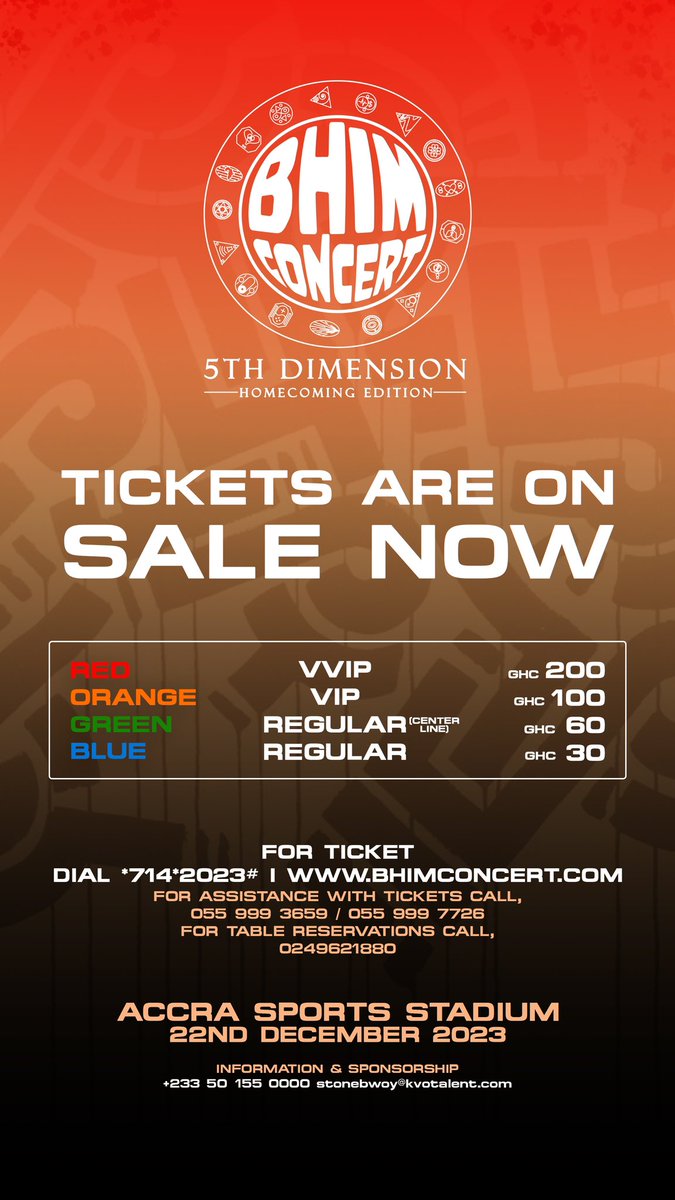 stonebwoy's tweet image. FRI. 22 DECEMBER ‘23
Accra Sports Stadium 🏟️ 

@bhimfestival 
#5DTourHomeComing
#AshaimanToTheWorld🌍
bhimconcert.com