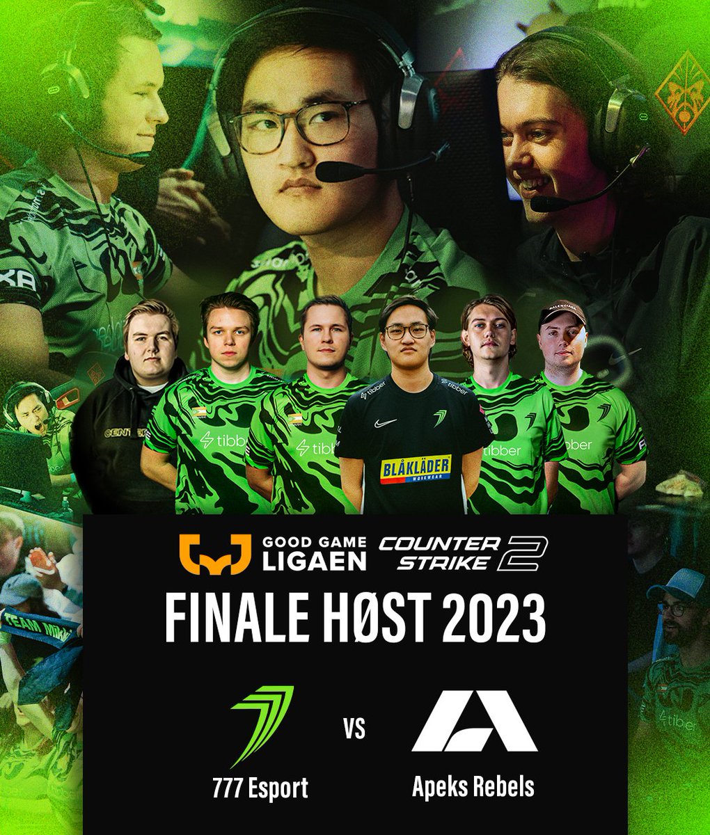 777 Esports 👽 (@777esports) on Twitter photo Finale i <a href="/ggligaen/">Good Game-ligaen</a> høst 2023 - se kampen live på <a href="/SpillExpo/">SpillExpo</a> 👽
🆚: 777 Esport vs <a href="/apeksgg/">Apeks</a> Rebels
📅: Søndag 19. nov kl. 11:00
📺: twitch.tv/gamerno Finale i <a href="/ggligaen/">Good Game-ligaen</a> høst 2023 - se kampen live på <a href="/SpillExpo/">SpillExpo</a> 👽
🆚: 777 Esport vs <a href="/apeksgg/">Apeks</a> Rebels
📅: Søndag 19. nov kl. 11:00
📺: twitch.tv/gamerno