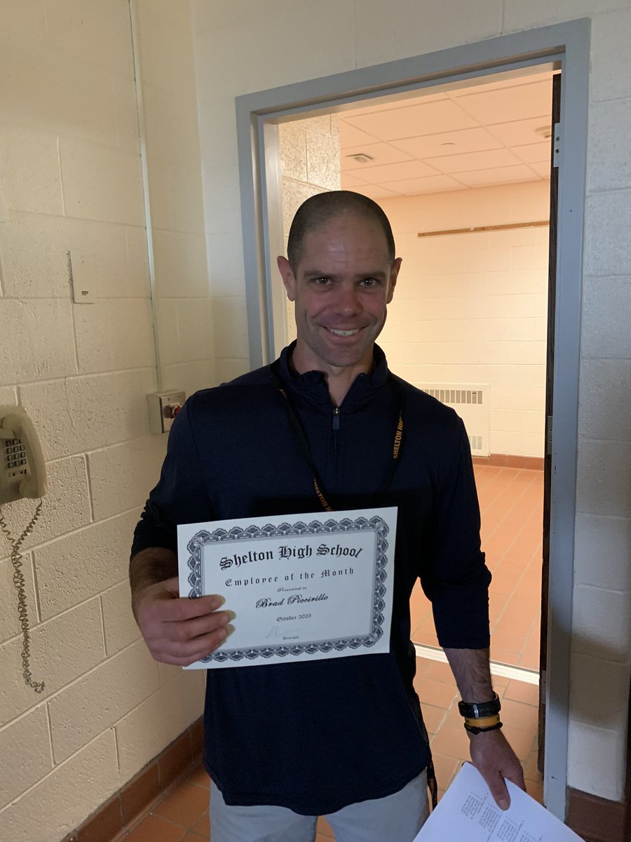 Congratulations to our October Employee of the Month, Mr. Piccirillo.  Thank you for all you do to make SHS a great place.
