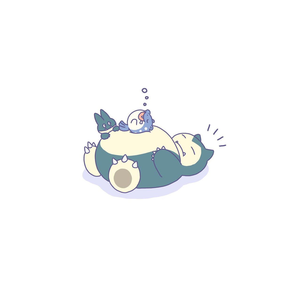popplio pokemon (creature) no humans closed eyes white background sleeping claws bubble  illustration images