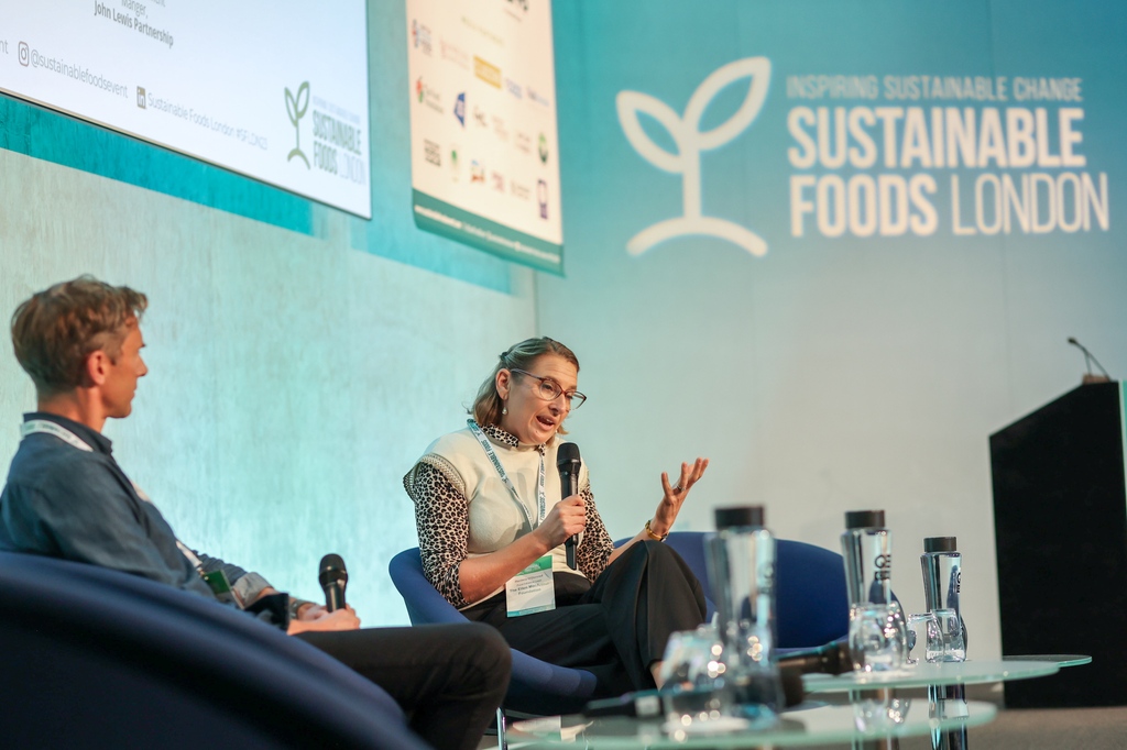 'In an ideal world, every food designer would be putting nature at the forefront.' - Reniera O’Donnell, Food Initiative Lead, The Ellen MacArthur Foundation #SustainableFoodsLondon #AlternativeProteins #Sustainability #FeedingTheFuture #FoodInnovation #SFLDN23 #SFL #SFL23