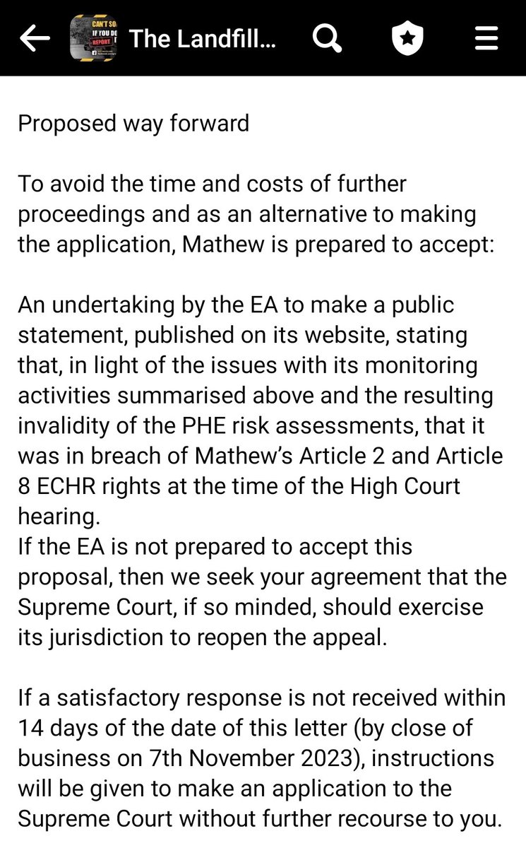 Stop The Stink (@stinkstopthe) on Twitter photo <a href="/BeckieCurrie/">beckie currie</a> update on legal proceedings #WalleysQuarry <a href="/EnvAgencyMids/">Environment Agency Midlands</a> @ClareDinnisEA <a href="/BeckieCurrie/">beckie currie</a> update on legal proceedings #WalleysQuarry <a href="/EnvAgencyMids/">Environment Agency Midlands</a> @ClareDinnisEA