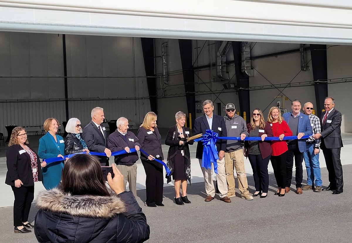Another successful infrastructure project came in for a landing yesterday in Weyers Cave! Local staff captured this picture worthy moment at the ribbon cutting ceremony for a <a href="/SHDairport/">Shenandoah Valley Airport</a> hangar <a href="/RDVirginia_/">Rural Development VA</a> helped fund to provide much needed business aircraft storage.