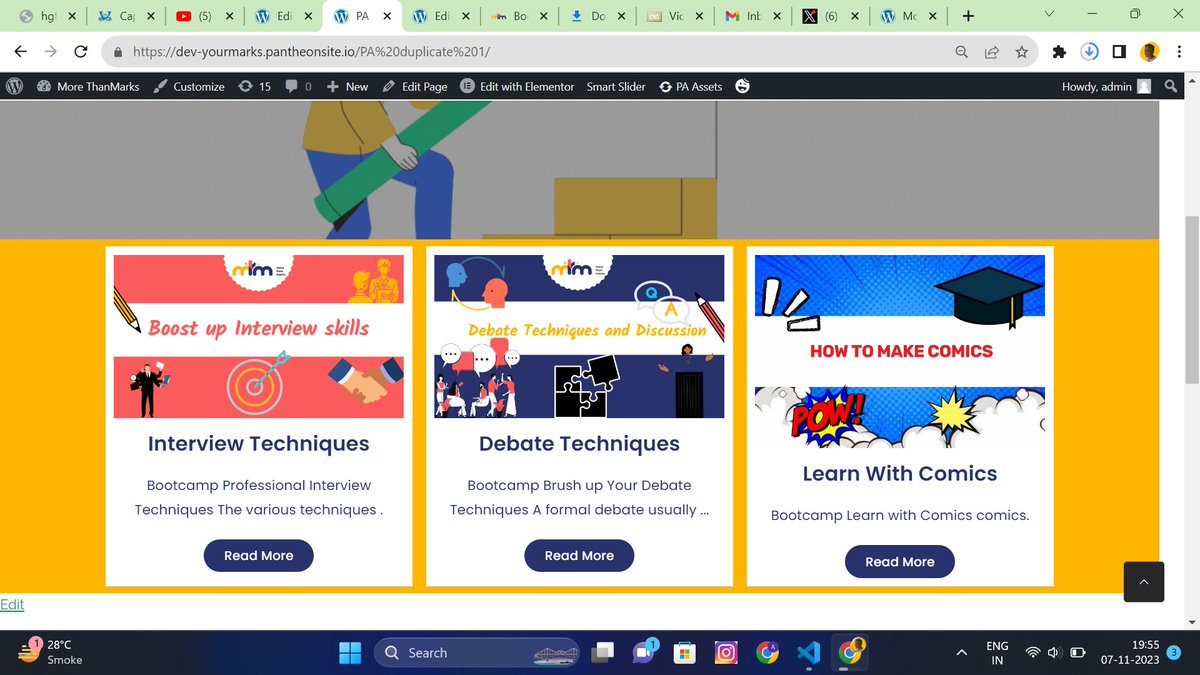 ankitchy1981's tweet photo. So, today I have created another sections to make the buttons working in my website and today I have also learned about a plugin names "PA Duplicator" through with we can duplicate any page of the website. 😊 https://t.co/Yul8QLOoFr