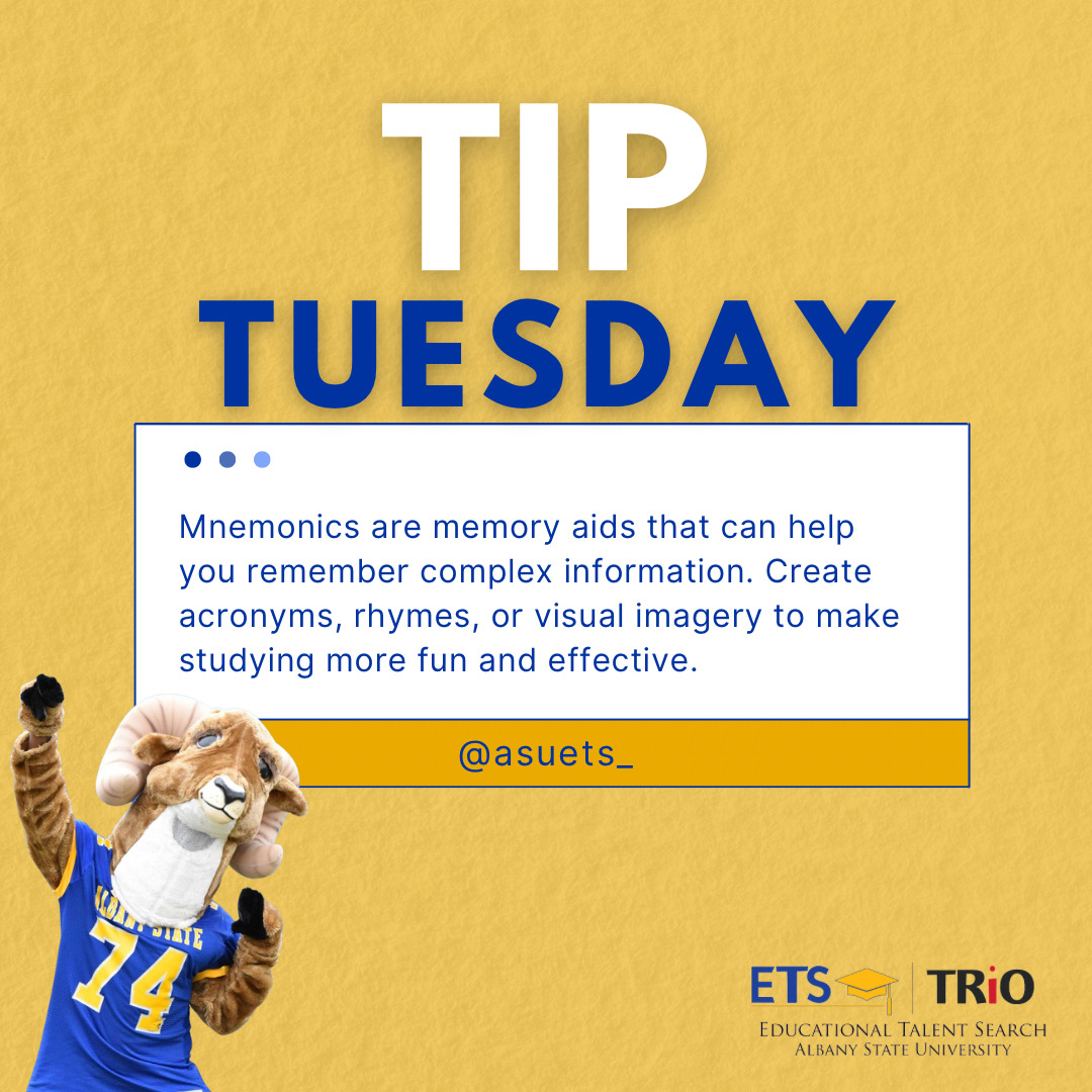 asuets_'s tweet image. Transform the complex into catchy with mnemonics! It’s the best hack for retaining what you’ve learned. 🧠✨
#asuetstiptuesday #studysmart #learninghacks
