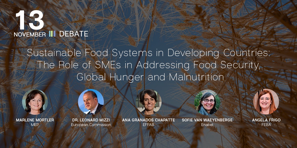 🌽🌍 November 13 at 6:30 PM, looking into the role of SMEs in addressing food security, global hunger and malnutrition with Marlene Mortler MEP, <a href="/LeonardMizziEU/">Leonard Mizzi</a>, <a href="/AnaGranadosChap/">Ana GranadosChapatte</a>, <a href="/AngelaFrigo/">Angela Frigo</a> &amp; <a href="/Enabel_Belgium/">Enabel</a>.
REGISTER ➡️ smeconnect.eu/events/food-se…